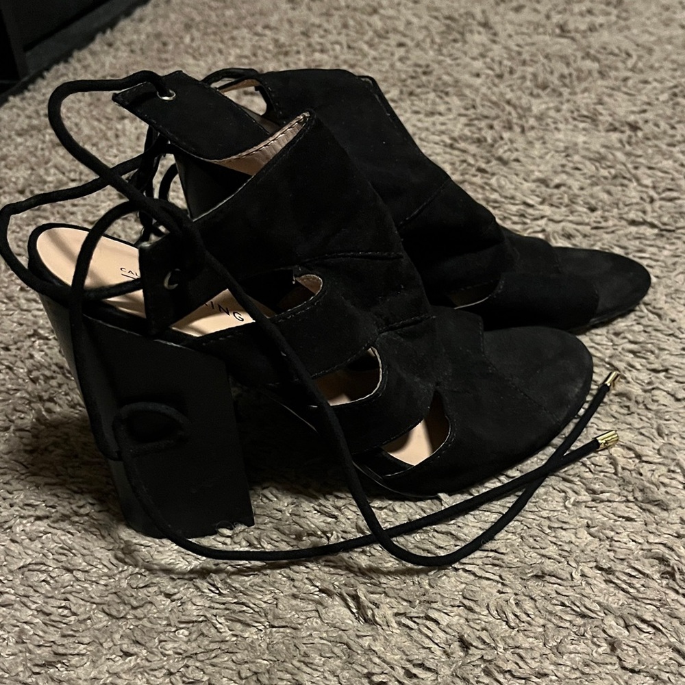 Call It Spring Black Strappy Sandals - Picture 3 of 8